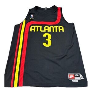 Nike NBA Shareef Abdur-Rahim #3 Atlanta Hawks Black Jersey Size XL Black